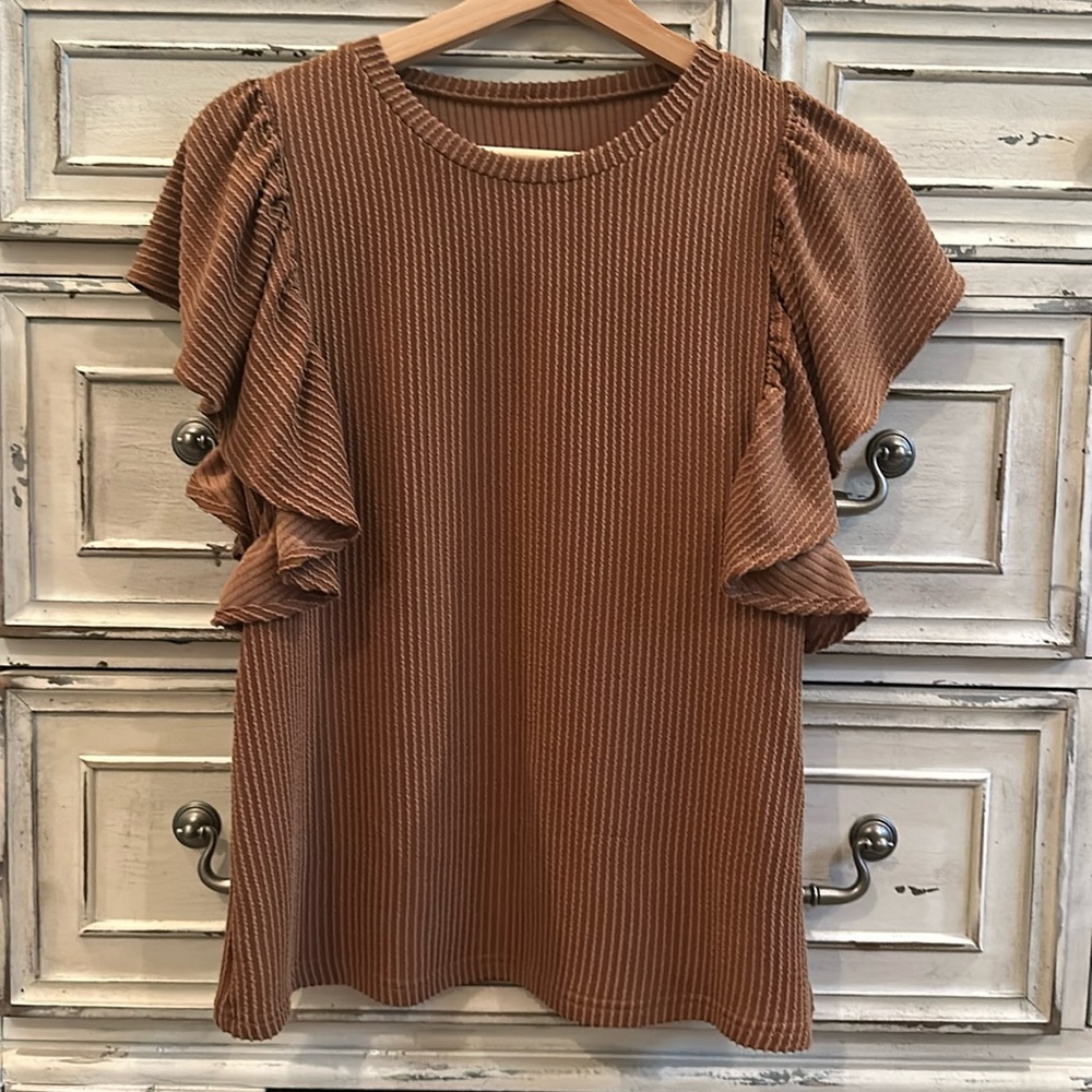Ruffle Sleeve Blouse